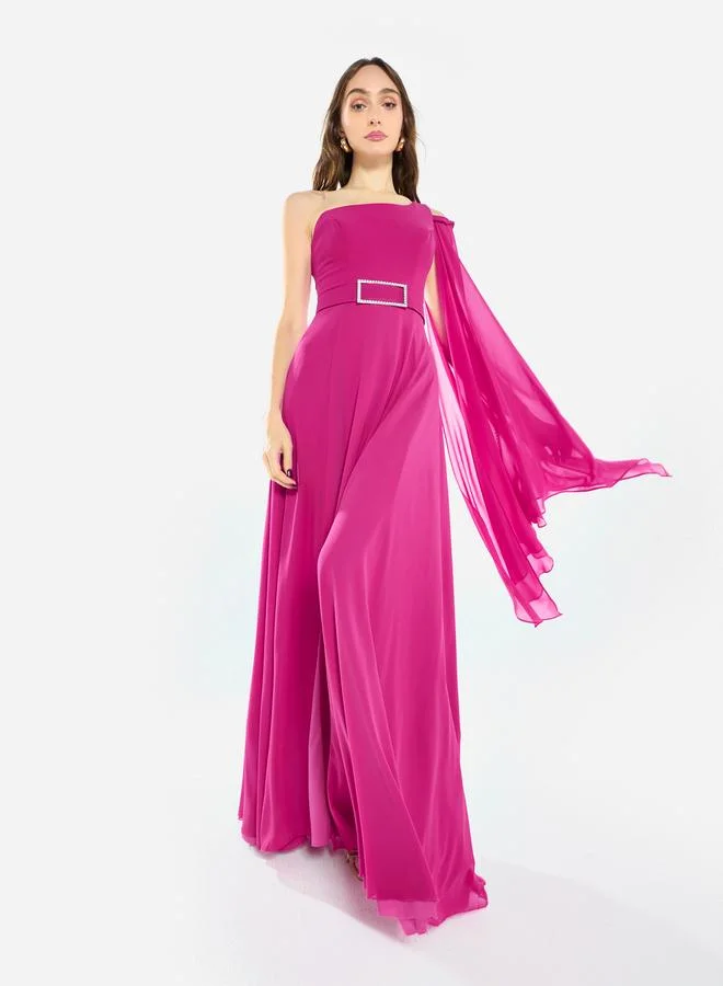 هاوس اوف مودا فستان سهرة طويل بكتف واحد